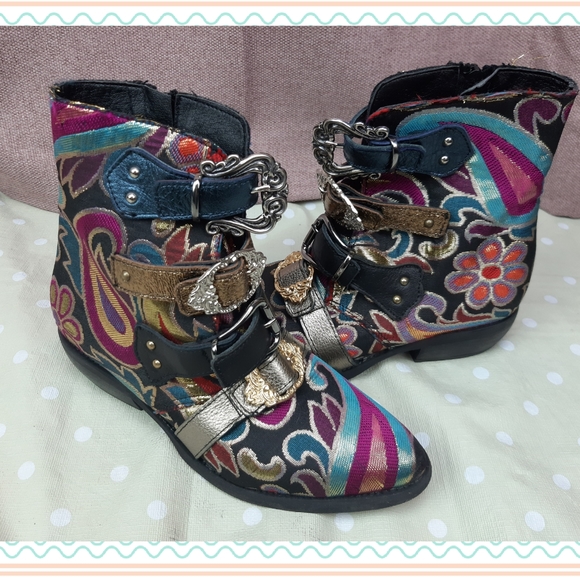 EXCLUSIVE Funky metallic boots Vintage Nego price - Picture 2 of 16